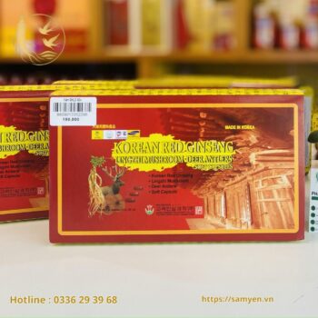 60 Viên Hồng Sâm Nhung Hươu Linh Chi BIO Hàn Quốc