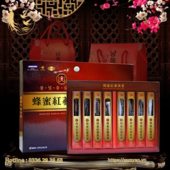 HỒNG SÂM CỦ 6 NĂM HÀN QUỐC TẨM MẬT ONG BIO KOREA 240gr 8 củ