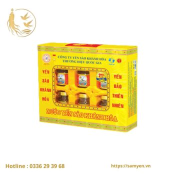 Hộp 6 lọ Nước Yến Khánh Hòa kiêng đường 21%- 70ml x 6 lọ