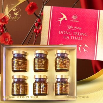 Nước Yến Đông Trùng Hạ Thảo VNHERBS hộp 6 lọ x 70ml