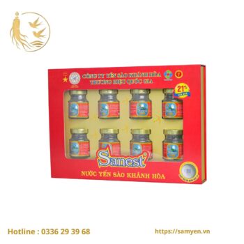 Hộp 8 lọ Nước Yến Sanest Khánh Hòa 21% - 70ml x 8 lọ
