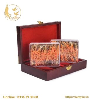 Hộp Gỗ 80 Con Đông Trùng Hạ Thảo Nhộng VNHERBS