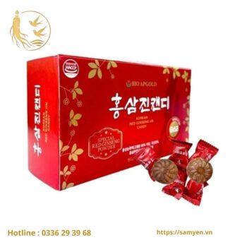 KẸO KOREAN RED GINSENG JIN CANDY Hộp 180g