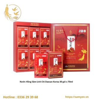 Nước Hồng Sâm Linh Chi Daesan Korea 30 gói x 70ml